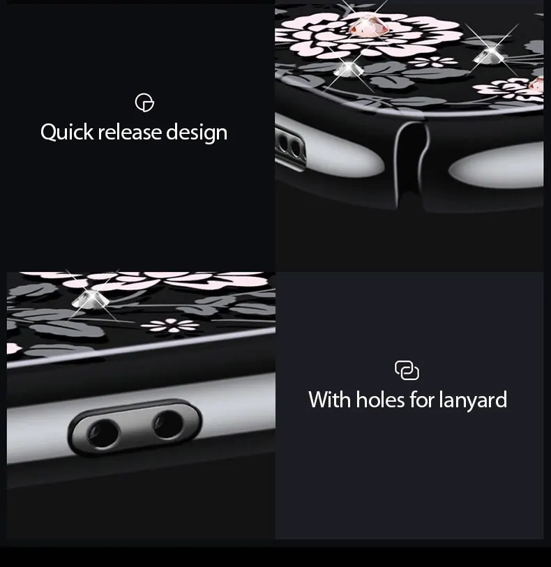 KINGXBAR Cover for iPhone Xs Flower Luxury Case for iPhone Xs Max Case Transparent for iPhone Xs Cover Fashionable for iPhoneXS (13)