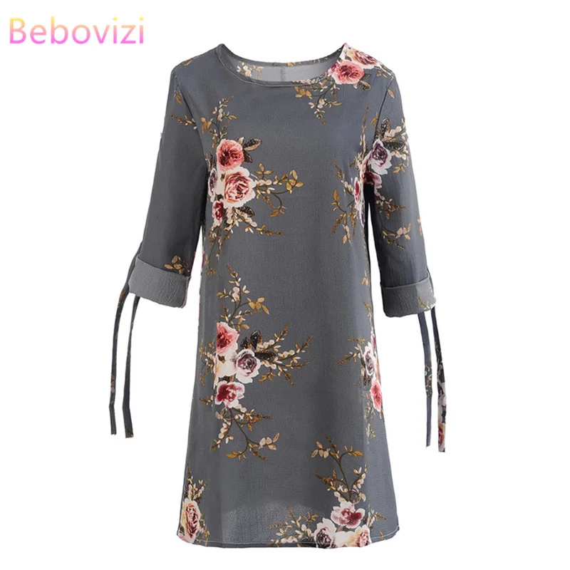 Bebovizi Women New 2019 Summer Fashion Vintage Gray Dresses Casual Office Plus Size Straight Elegant Sexy Flower Print Dress
Bebovizi Women New 2019 Summer Fashion Vintage Gray Dresses Casual Office Plus Size Straight Elegant Sexy Flower Print Dress