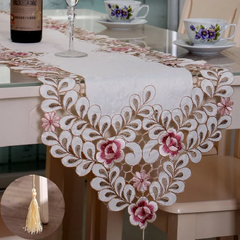 Embroidered Hollow table runners modern Table Runner Dining Table Mat Coffee Pads Home Decoration Table Cover Home Textile
Embroidered Hollow table runners modern Table Runner Dining Table Mat Coffee Pads Home Decoration Table Cover Home Textile