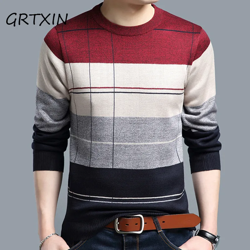 GRTXIN 2018 cotton thin men's pullover sweaters casual crocheted striped knitted sweater men jersey clothes
GRTXIN 2018 cotton thin men's pullover sweaters casual crocheted striped knitted sweater men jersey clothes
