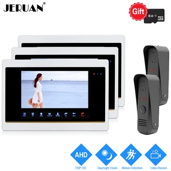 JERUAN 720P AHD HD 7`` Video DoorPhone Unlock Intercom System 3 Record Monitor +2 IR Mini 1.0MP Camera With Motion Detection 2V3
JERUAN 720P AHD HD 7`` Video DoorPhone Unlock Intercom System 3 Record Monitor +2 IR Mini 1.0MP Camera With Motion Detection 2V3
