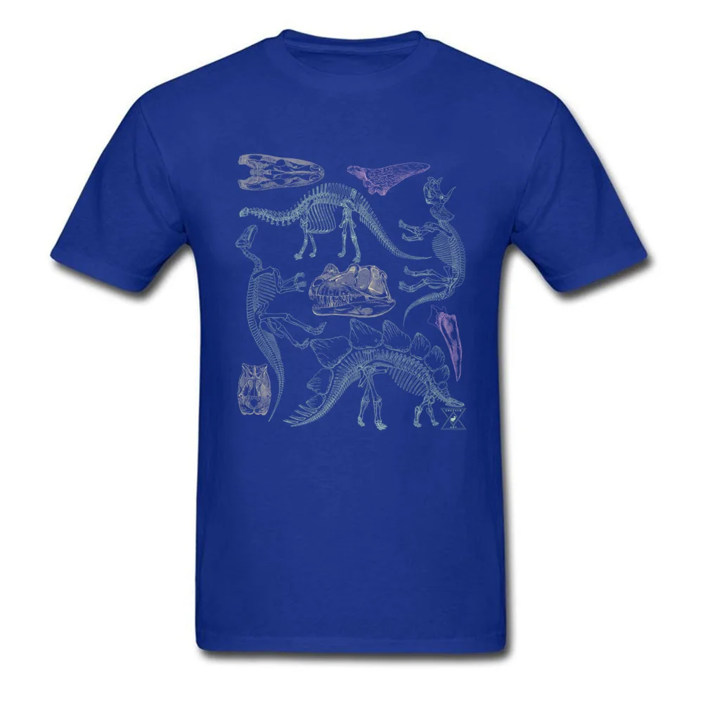 Archeologists Dinosaur Skeleton Fossil Collection Tops T Shirt 2018 Fashion Round Neck Tshirts Printing 100% Cotton Men Tshirts Archeologists Dinosaur Skeleton Fossil Collection blue