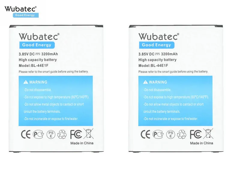 Wubatec 2x 3200mAh BL-44E1 FReplacement Battery For LG V20 LS997 F800 VS995 US996 H990 H990DS H910 H918 Batteries
Wubatec 2x 3200mAh BL-44E1 FReplacement Battery For LG V20 LS997 F800 VS995 US996 H990 H990DS H910 H918 Batteries