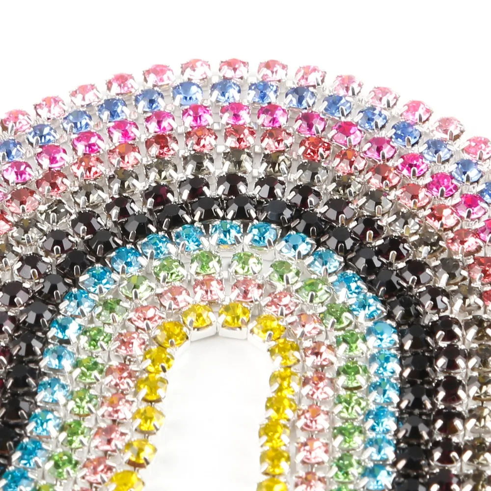 1Meter/lot Sew on Crystal Rhinestone Chain SS6 SS8 SS10 SS12 Silver Base Dense Claw Glass Rhinestone Trim DIY Accessories
1Meter/lot Sew on Crystal Rhinestone Chain SS6 SS8 SS10 SS12 Silver Base Dense Claw Glass Rhinestone Trim DIY Accessories