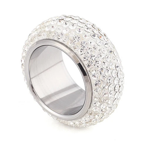 Wholesale Fashion Jewelry Impeccable Stainless steel crystal engagement rings for lovers
Wholesale Fashion Jewelry Impeccable Stainless steel crystal engagement rings for lovers