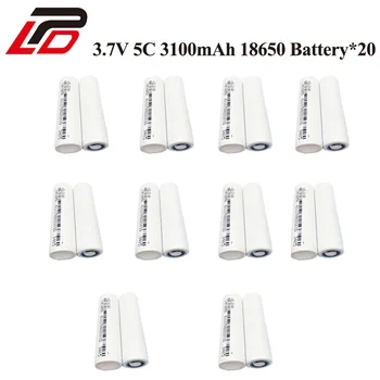 18650 Battery 3.7V Li-Ion 3100mAh Rechargeable Batteries 5C discharge current Batteria for Bluetooth/GPS/MP3 20 pieces included
18650 Battery 3.7V Li-Ion 3100mAh Rechargeable Batteries 5C discharge current Batteria for Bluetooth/GPS/MP3 20 pieces included