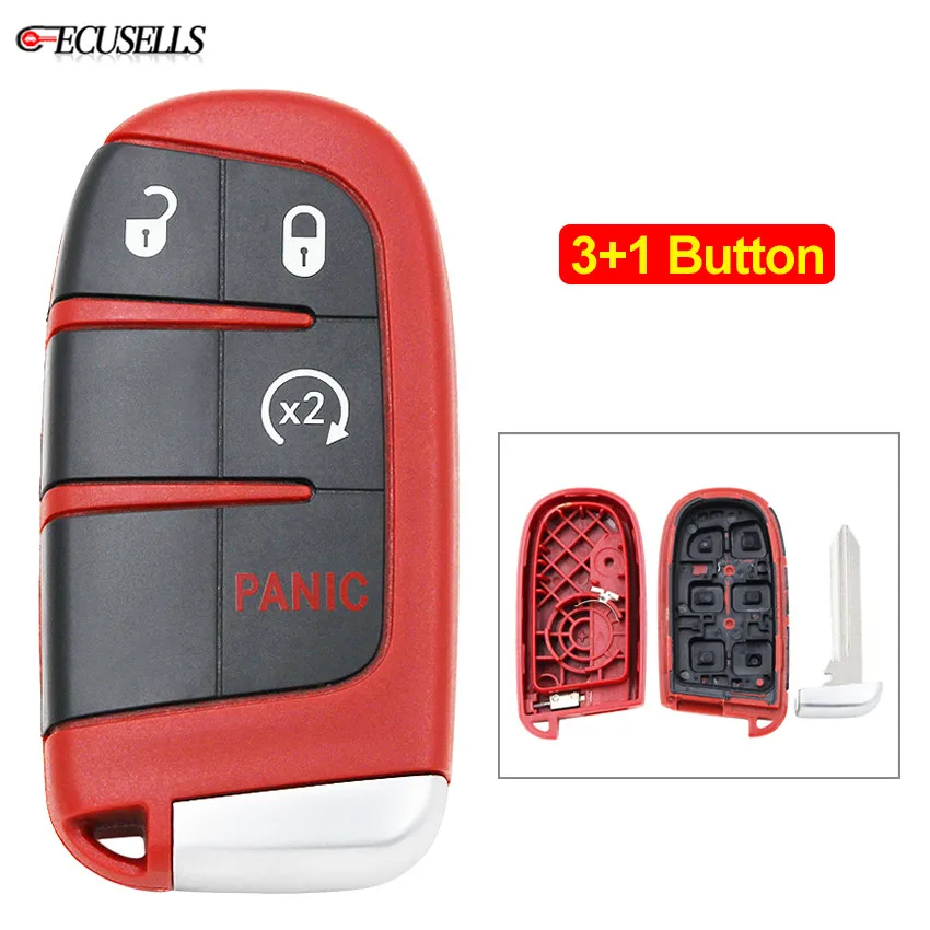 3+1/4 Button New Replacement Remote Smart Key Shell Case for Chrysler 300 for Dodge Challenger Charger Dart Durango for Jeep Red
3+1/4 Button New Replacement Remote Smart Key Shell Case for Chrysler 300 for Dodge Challenger Charger Dart Durango for Jeep Red