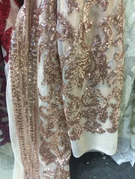 Newest Gold Champagne Black Mesh Sequins Embroidery Lace Fabric for party and weding L519
Newest Gold Champagne Black Mesh Sequins Embroidery Lace Fabric for party and weding L519