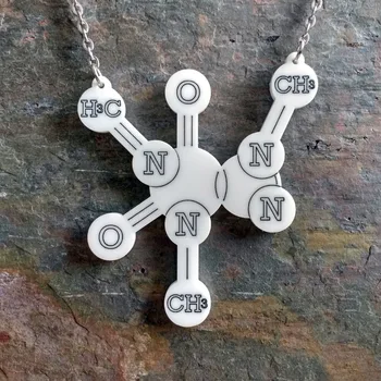 Wholesale Caffeine Molecule Necklace Color free Choice Silver or Gold or Matte Black Free Ship 12pcs/lot
Wholesale Caffeine Molecule Necklace Color free Choice Silver or Gold or Matte Black Free Ship 12pcs/lot
