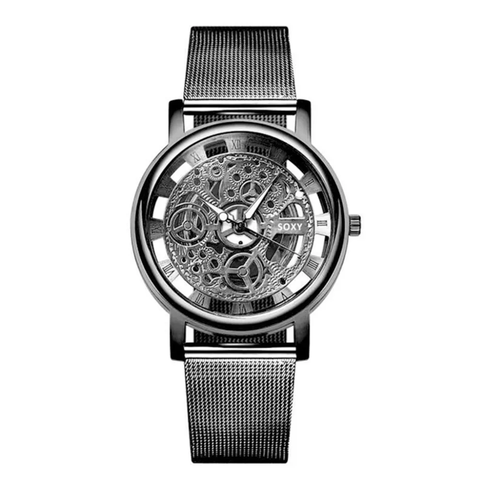 Watch 2018 Skeleton Wrist Watch Men Simple Style Mesh Belt Men Women Unisex Quartz Watches waterproof relogio masculino
Watch 2018 Skeleton Wrist Watch Men Simple Style Mesh Belt Men Women Unisex Quartz Watches waterproof relogio masculino