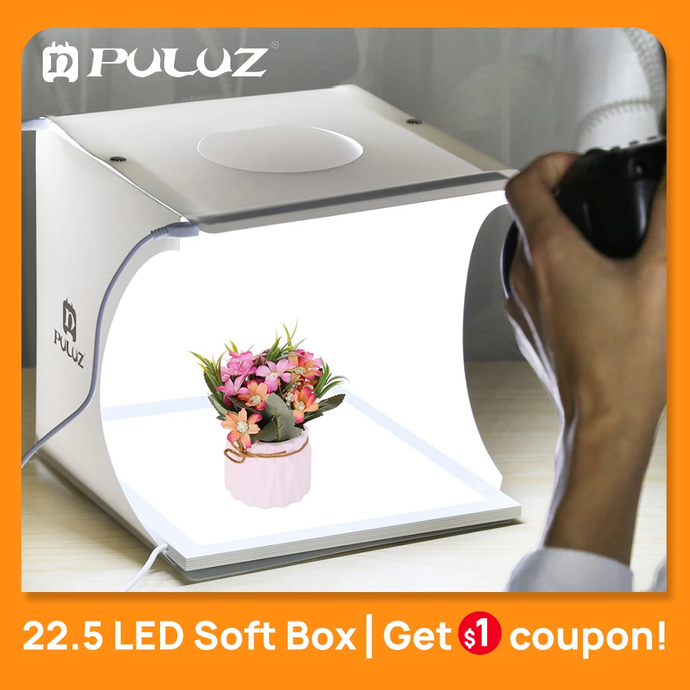 PULUZ 22.5 LED Photography Soft Box Foldable Photo Studio Shadowless Lamp Bottom Light Box Panel Pad Light for 20cm
PULUZ 22.5 LED Photography Soft Box Foldable Photo Studio Shadowless Lamp Bottom Light Box Panel Pad Light for 20cm