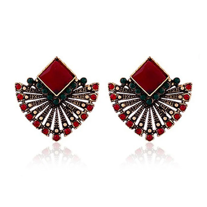 Handmade Crystal Beads Geometric Fan Shaped Bohemia Ethnic Drop rhinestone Earrings for Women
Handmade Crystal Beads Geometric Fan Shaped Bohemia Ethnic Drop rhinestone Earrings for Women