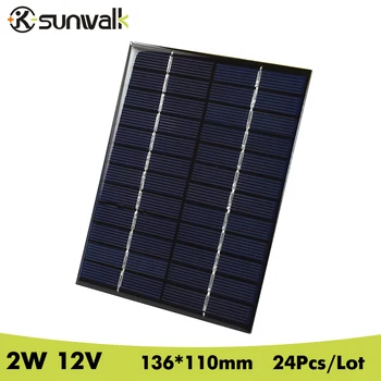 SUNWALK 24pcs 2W 12V Polycrystalline Silicon Solar Cell Panel Epoxy resin Encapsulate Mini Solar Cell for DIY and Education
SUNWALK 24pcs 2W 12V Polycrystalline Silicon Solar Cell Panel Epoxy resin Encapsulate Mini Solar Cell for DIY and Education