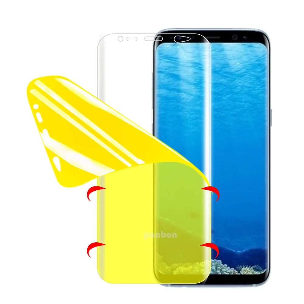 Защитная пленка для экрана Samsung Galaxy S8 S9/Plus с полным покрытием на A8 Note 8 Nano TPU мягкая
