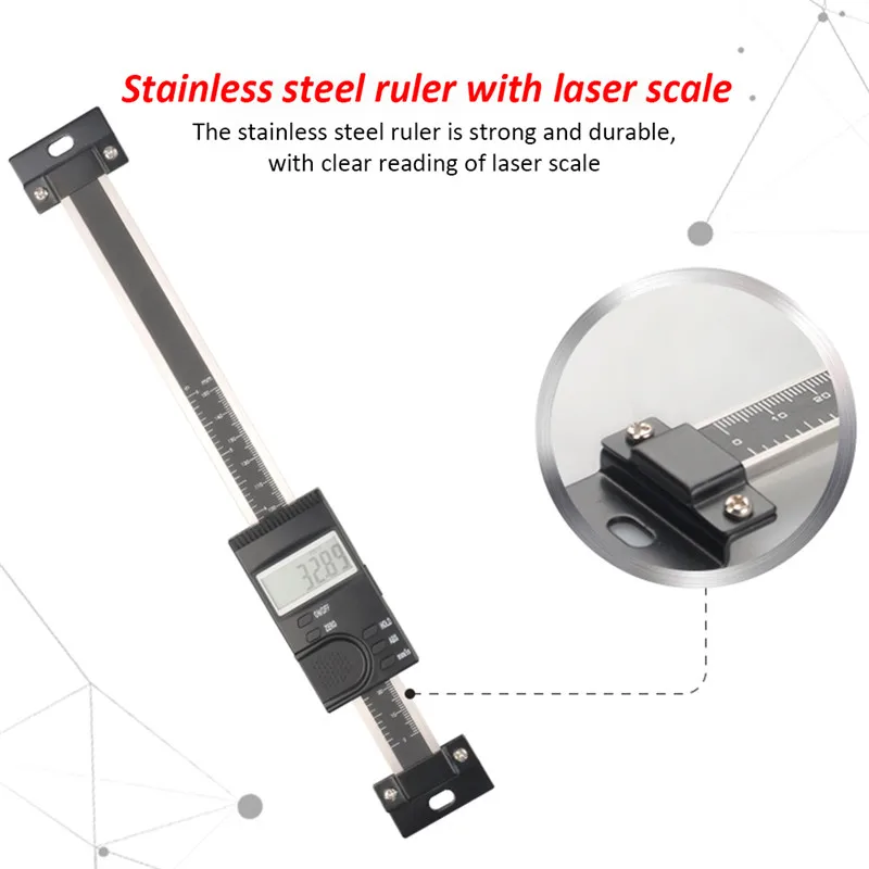 Digital Linear Readout Scale Ruler 0-300mm Vertical Size Optional 0.01mm Magnetic Remote External Display Ruler Machine Tools
Digital Linear Readout Scale Ruler 0-300mm Vertical Size Optional 0.01mm Magnetic Remote External Display Ruler Machine Tools