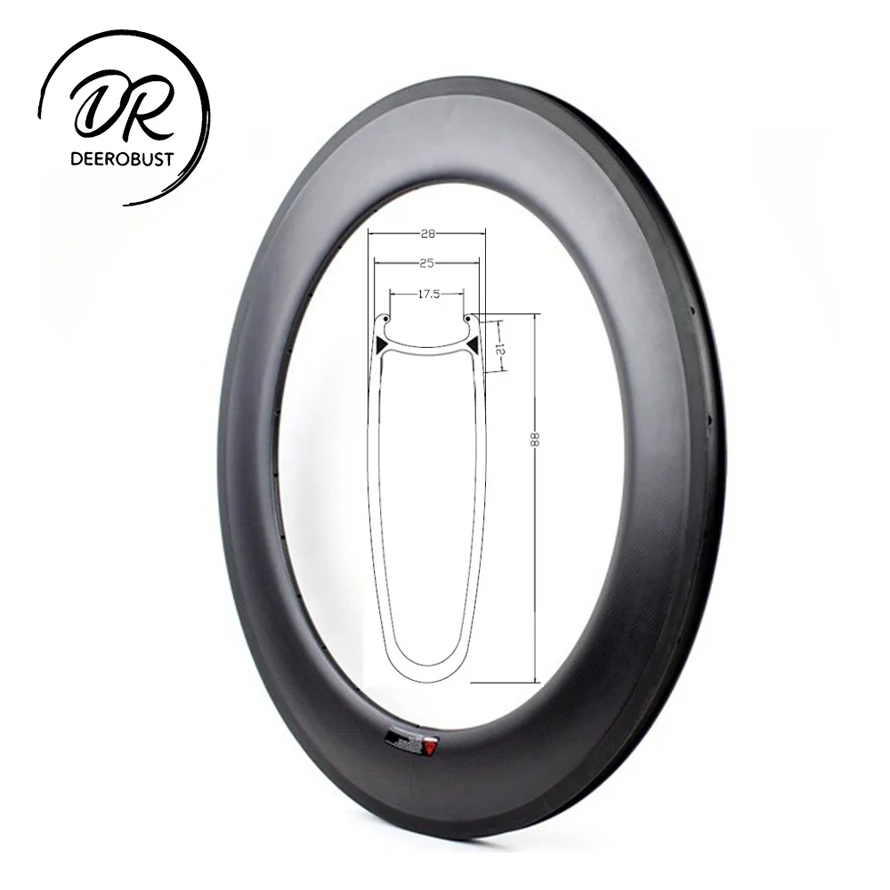 700c 88mm deep 25mm wide U Shaped Carbon Clincher Road Bike Rims Time Trials Bicycle Rim Triathlons Wheel UD 3K 12K Twill Matte
700c 88mm deep 25mm wide U Shaped Carbon Clincher Road Bike Rims Time Trials Bicycle Rim Triathlons Wheel UD 3K 12K Twill Matte