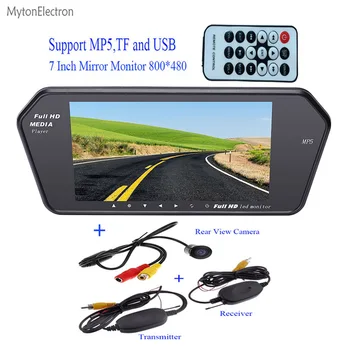 wireless 2.4G Transmitter & Receiver waterproof Rear View Camera + 800*480 LED Screen 7 inch Car Mirror Monitor with Mp5 TF USB
wireless 2.4G Transmitter & Receiver waterproof Rear View Camera + 800*480 LED Screen 7 inch Car Mirror Monitor with Mp5 TF USB