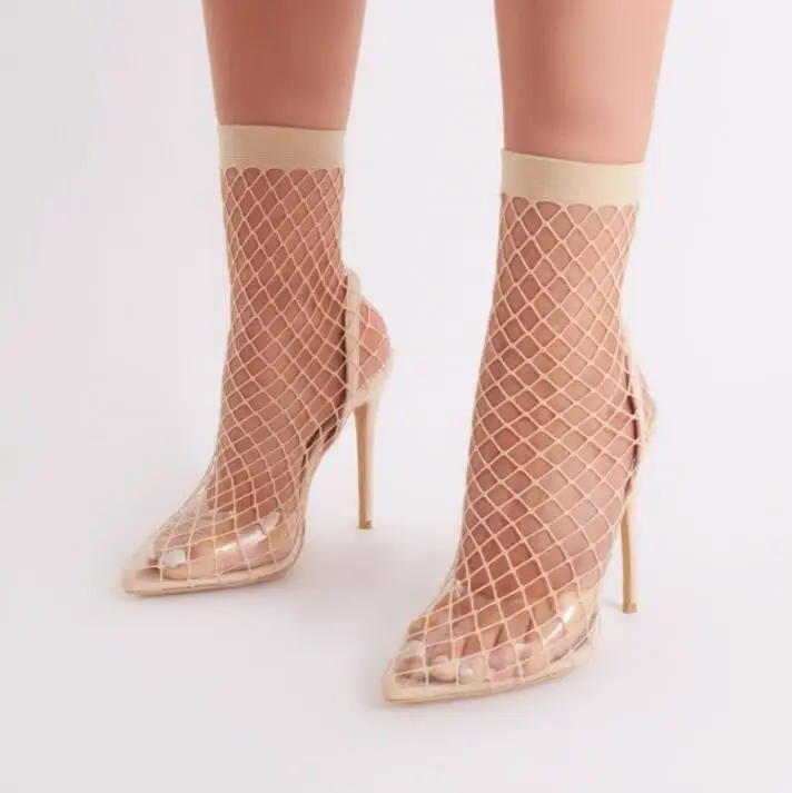 Fashion Rome Style Transparent Pointed Toe Thin Heels Lady Shoes Sexy Slip-on Nets Stiletto Women Dress Shoes Gladiator Heels
Fashion Rome Style Transparent Pointed Toe Thin Heels Lady Shoes Sexy Slip-on Nets Stiletto Women Dress Shoes Gladiator Heels
