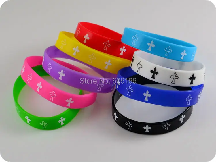 50x CROSS mix colors silicone Bracelet wristband Fashion Catholic Christian Religious Jewelry
50x CROSS mix colors silicone Bracelet wristband Fashion Catholic Christian Religious Jewelry