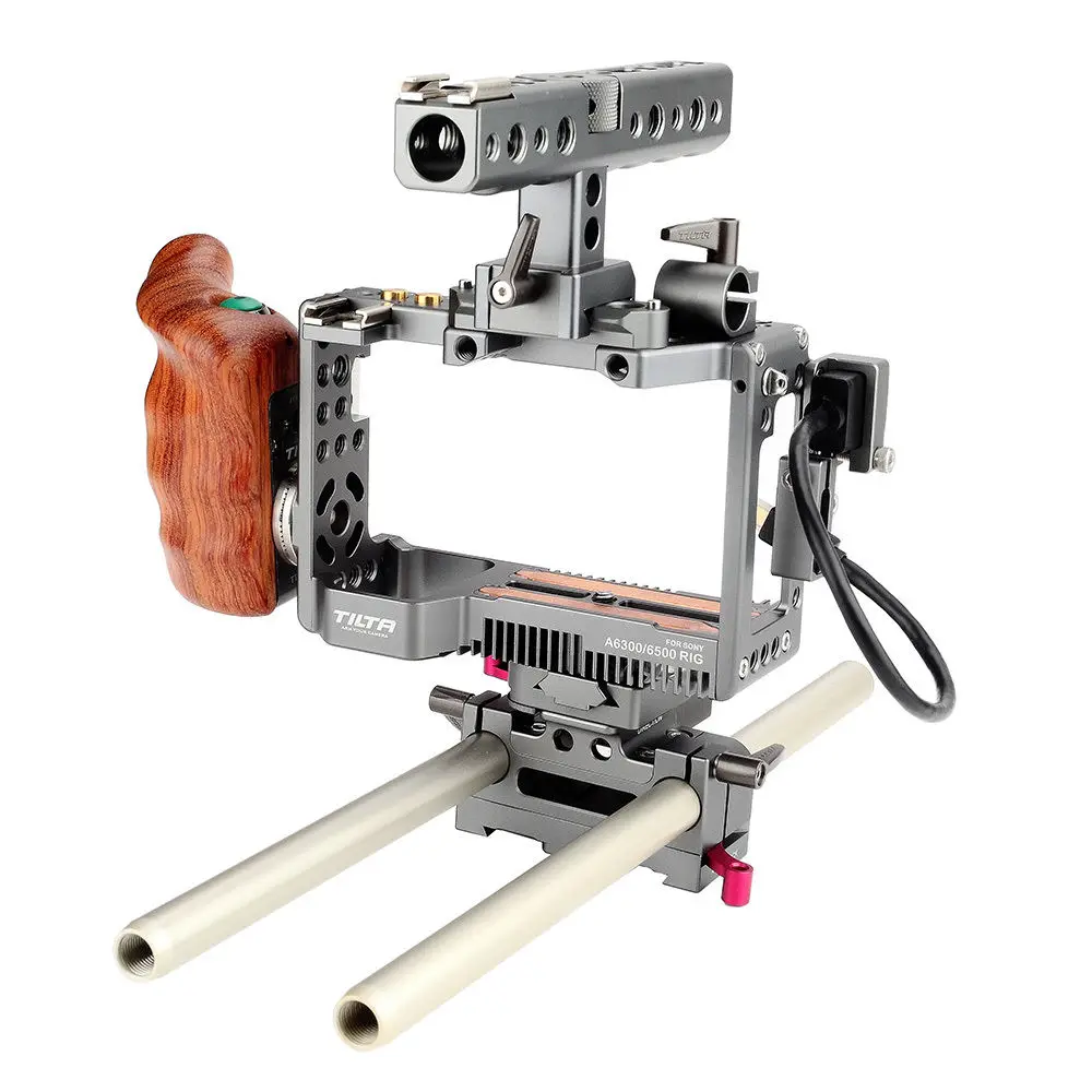 TILTA Rig for Sony A6000 A6300 A6500 Camera Rig Handheld Cage Baseplate Top handle Wooden handle Cooling Fan ES-T27 ES-T27-A
TILTA Rig for Sony A6000 A6300 A6500 Camera Rig Handheld Cage Baseplate Top handle Wooden handle Cooling Fan ES-T27 ES-T27-A