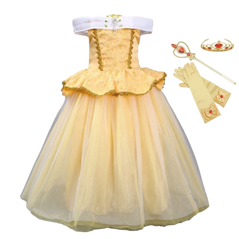 FINDPITAYA Girls Belle Princess Dress Clothing Kids Summer Sleeveless Beauty and The Beast Cosplay Costume Christmas Ball Gown
FINDPITAYA Girls Belle Princess Dress Clothing Kids Summer Sleeveless Beauty and The Beast Cosplay Costume Christmas Ball Gown