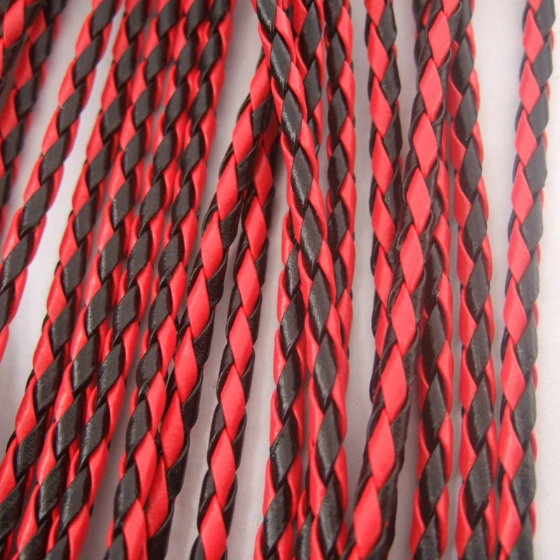 5Yards 4mm Faux Leather Cord Red/Black Braided PU Leather Cord For Bracelet Necklace Making
5Yards 4mm Faux Leather Cord Red/Black Braided PU Leather Cord For Bracelet Necklace Making