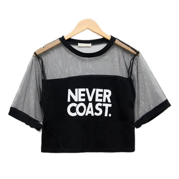 Casual Women See-through Crew Neck Short Sleeve Loose Crop T-shirts Hot Sale 2018
Casual Women See-through Crew Neck Short Sleeve Loose Crop T-shirts Hot Sale 2018