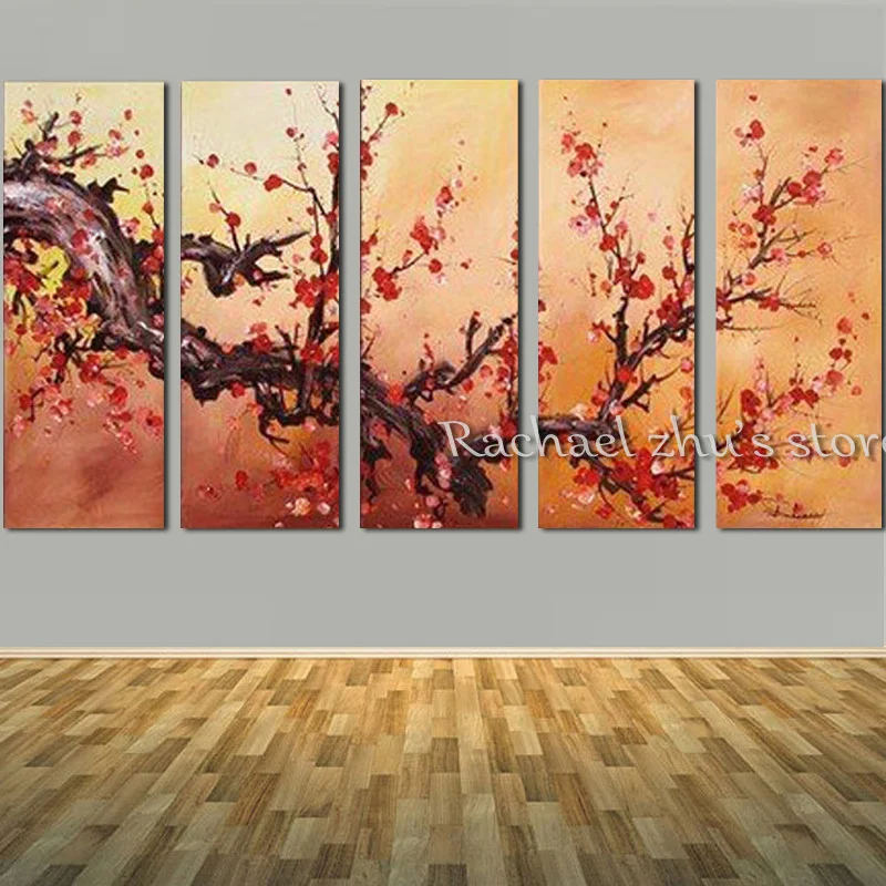 Hand Painted wintersweet Flower Tree 5 Panles Oil Painting On Canvas wintersweet Tree Wall Picturers For Living Room Home Decor
Hand Painted wintersweet Flower Tree 5 Panles Oil Painting On Canvas wintersweet Tree Wall Picturers For Living Room Home Decor
