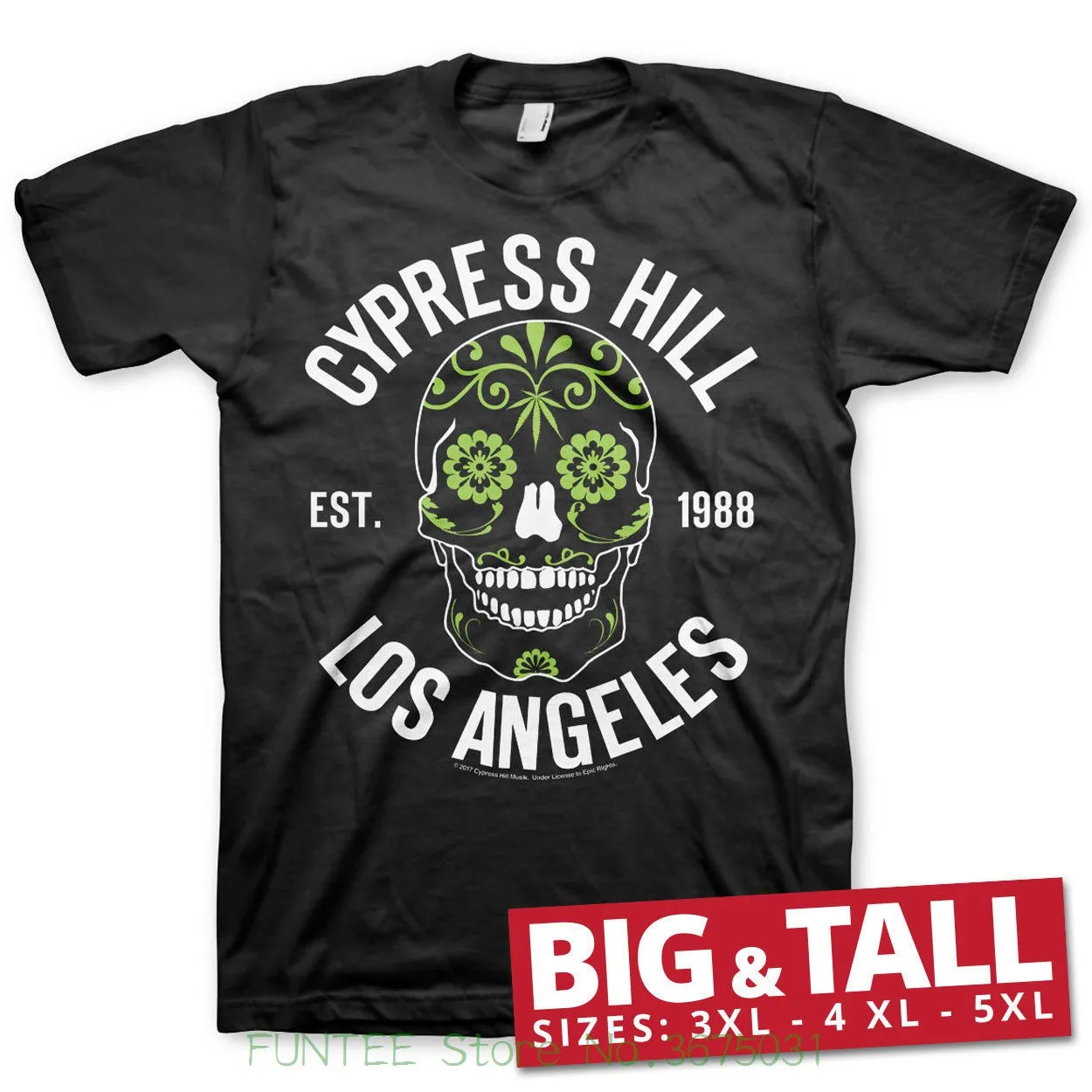 T Shirt Men 2018 Fashion Officially Licensed Cypress Hill - Sugar Skull 3xl , 4xl , 5xl Men's T-shirt coat clothes tops
T Shirt Men 2018 Fashion Officially Licensed Cypress Hill - Sugar Skull 3xl , 4xl , 5xl Men's T-shirt coat clothes tops