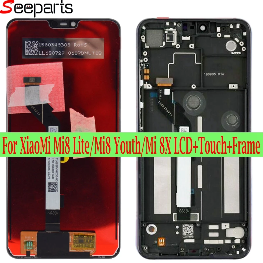 New LCD 6.26"For XiaoMi Mi8 lite mi8 Youth LCD Display and Touch Screen mi8x mi 8x Digitizer Assembly Replacement xiaomi 8 lite
New LCD 6.26"For XiaoMi Mi8 lite mi8 Youth LCD Display and Touch Screen mi8x mi 8x Digitizer Assembly Replacement xiaomi 8 lite
