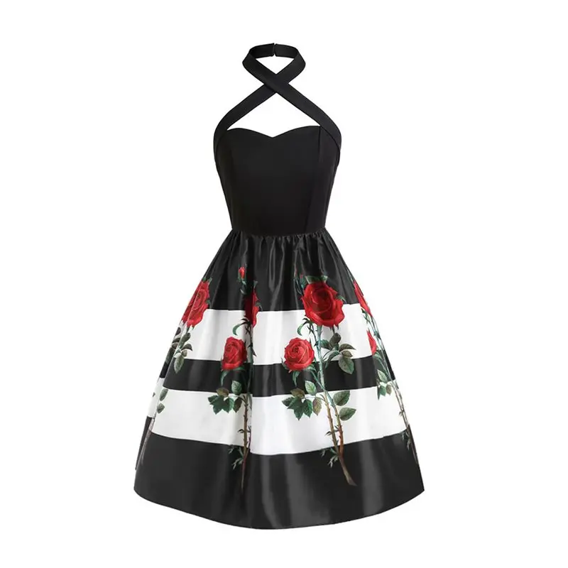 Summer Vintage Sexy Travel Beach Party Backless Women Rockabilly Dresses Plus Size Floral Pin Up Retro Female Fashion Dress
Summer Vintage Sexy Travel Beach Party Backless Women Rockabilly Dresses Plus Size Floral Pin Up Retro Female Fashion Dress