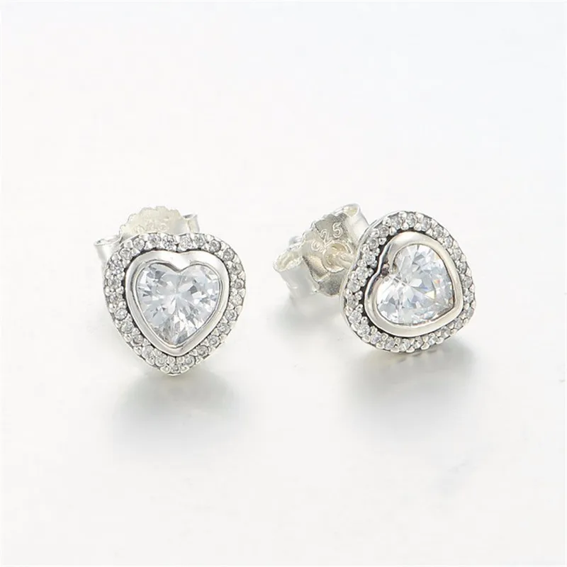 Sparkling Love Stud Earrings for Women Wedding Fashion Sterling Silver Jewelry Clear CZ Crystal Heart Shape Silver Earrings Girl
Sparkling Love Stud Earrings for Women Wedding Fashion Sterling Silver Jewelry Clear CZ Crystal Heart Shape Silver Earrings Girl
