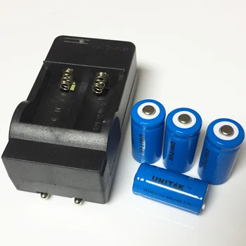 4pcs ICR 16340 rechargeable li-ion battery 3.7V 880mah + EU charger CR123A CR 123A lithium ion cell for laser flashlight torch
4pcs ICR 16340 rechargeable li-ion battery 3.7V 880mah + EU charger CR123A CR 123A lithium ion cell for laser flashlight torch