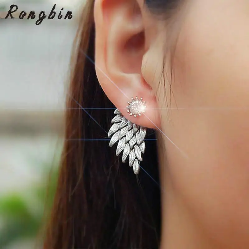 2017 Women's Angel Wings Stud Earrings Rhinestone Inlaid Alloy Ear Jewelry Party Earring Gothic Feather Brincos Gifts
2017 Women's Angel Wings Stud Earrings Rhinestone Inlaid Alloy Ear Jewelry Party Earring Gothic Feather Brincos Gifts