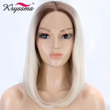 Blonde Short Bob Wigs For Women Synthetic Lace Front Wig Ombre Wig With Light Brown Roots to White Straight Heat Resistant Fiber
Blonde Short Bob Wigs For Women Synthetic Lace Front Wig Ombre Wig With Light Brown Roots to White Straight Heat Resistant Fiber