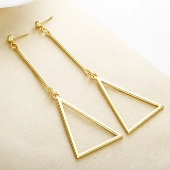 E0493 New 2018 Fashion Earrings Simple Style Gold Color Geometric Triangle Long Stud Earrings For Women Trendy Jewelry Female
E0493 New 2018 Fashion Earrings Simple Style Gold Color Geometric Triangle Long Stud Earrings For Women Trendy Jewelry Female