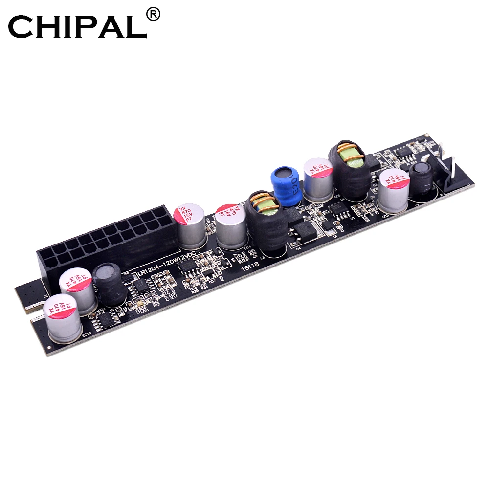 CHIPAL LR1204 120W 12V DC ATX 24Pin Switch PSU Adapter Card Mini-ITX 24 Pin Power Supply Module for HTPC PICO PC Computer Mining
CHIPAL LR1204 120W 12V DC ATX 24Pin Switch PSU Adapter Card Mini-ITX 24 Pin Power Supply Module for HTPC PICO PC Computer Mining