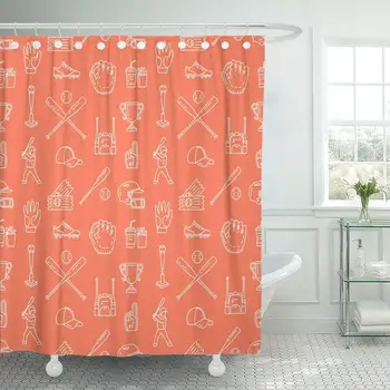 Shower Curtain with Hooks Baseball Softball Sport Game with Line of Balls Player Gloves Bat Helmet Flat Signs Bathroom Decor
Shower Curtain with Hooks Baseball Softball Sport Game with Line of Balls Player Gloves Bat Helmet Flat Signs Bathroom Decor