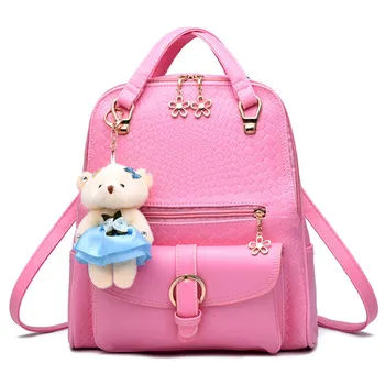 Fashion Pink PU Women's Backpacks Casual Elegant Schoolbag Adjustable Straps Practical Handle 
Fashion Pink PU Women's Backpacks Casual Elegant Schoolbag Adjustable Straps Practical Handle