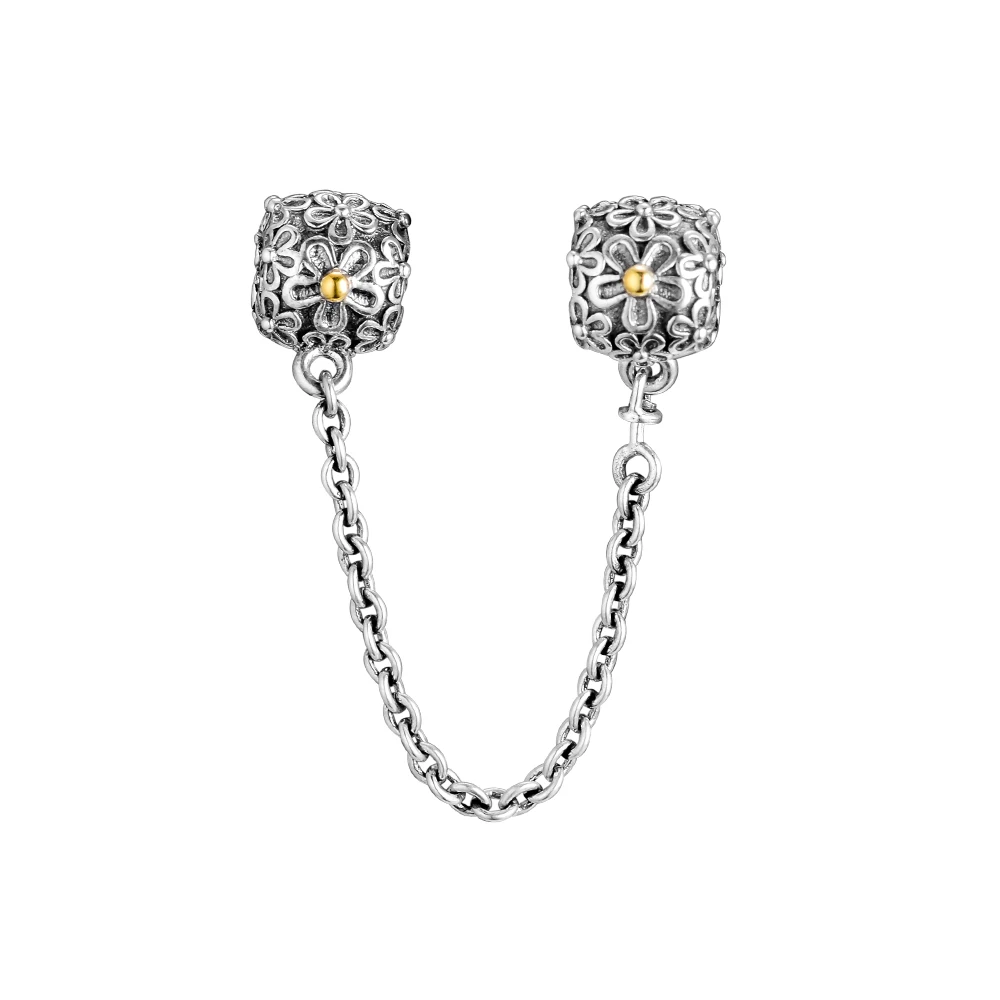 CKK 925 Sterling Silver Gold Plated Decorative Pattern Safety Chain Bead Bracelet Charms Original Jewelry Making
CKK 925 Sterling Silver Gold Plated Decorative Pattern Safety Chain Bead Bracelet Charms Original Jewelry Making