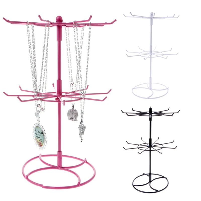 Fashion Metal Jewelry Necklace Earrings Rings Chain Rotation Hanging Jewelry Stand Hard Display Organizer Holder Show Rack
Fashion Metal Jewelry Necklace Earrings Rings Chain Rotation Hanging Jewelry Stand Hard Display Organizer Holder Show Rack