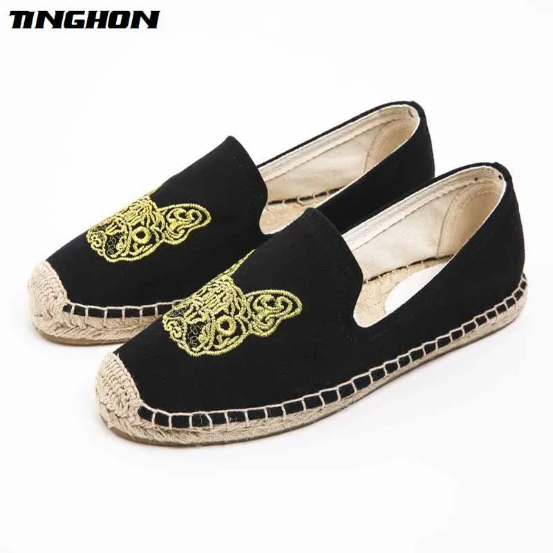 TINGHON Fashion Women Ladies Espadrille Shoes Canvas Breathable Embroidery Dog Hemps Fisherman Flats Shoes
TINGHON Fashion Women Ladies Espadrille Shoes Canvas Breathable Embroidery Dog Hemps Fisherman Flats Shoes