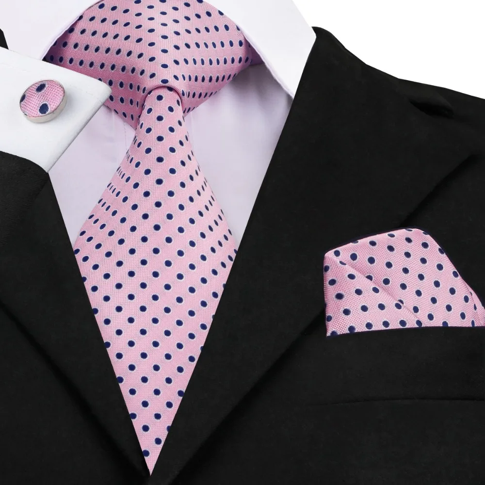 SN-1482 Hot New Wedding Ties Pink Polka Pattern Jacquard Woven Mens Tie Hanky Cufflinks Set for Wedding Groom Party
SN-1482 Hot New Wedding Ties Pink Polka Pattern Jacquard Woven Mens Tie Hanky Cufflinks Set for Wedding Groom Party