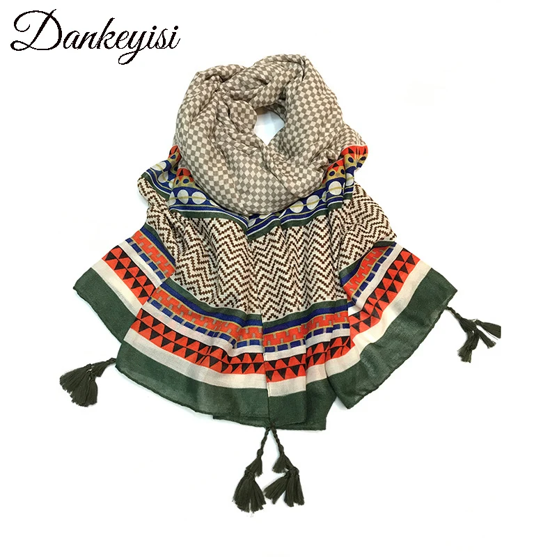 DANKEYISI 2017 New Bandana Scarf Geometric Headband Tassel Printed Women Wraps Hijab Ladies Shawls Autumn Pashmina Drop Shipping
DANKEYISI 2017 New Bandana Scarf Geometric Headband Tassel Printed Women Wraps Hijab Ladies Shawls Autumn Pashmina Drop Shipping