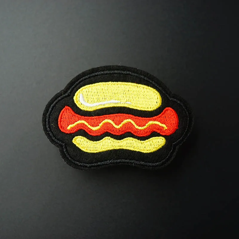 Нашивки с вышивкой хот дог (Размер: 4 4x6 2 см)|cloth badges|badge patchpatches embroidered |