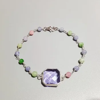 Lii Ji Natural Multi Tanzanite With Purple Crystal 925 Sterling Silver 18K Gold Plated Handmade Bracelet For Women
Lii Ji Natural Multi Tanzanite With Purple Crystal 925 Sterling Silver 18K Gold Plated Handmade Bracelet For Women