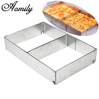 Aomily Stainless Steel Square Cake Mousse Cutter Expandable Ring Adjustable Cake Mold Home Bakery Baking Tools Helper Bakeware
Aomily Stainless Steel Square Cake Mousse Cutter Expandable Ring Adjustable Cake Mold Home Bakery Baking Tools Helper Bakeware