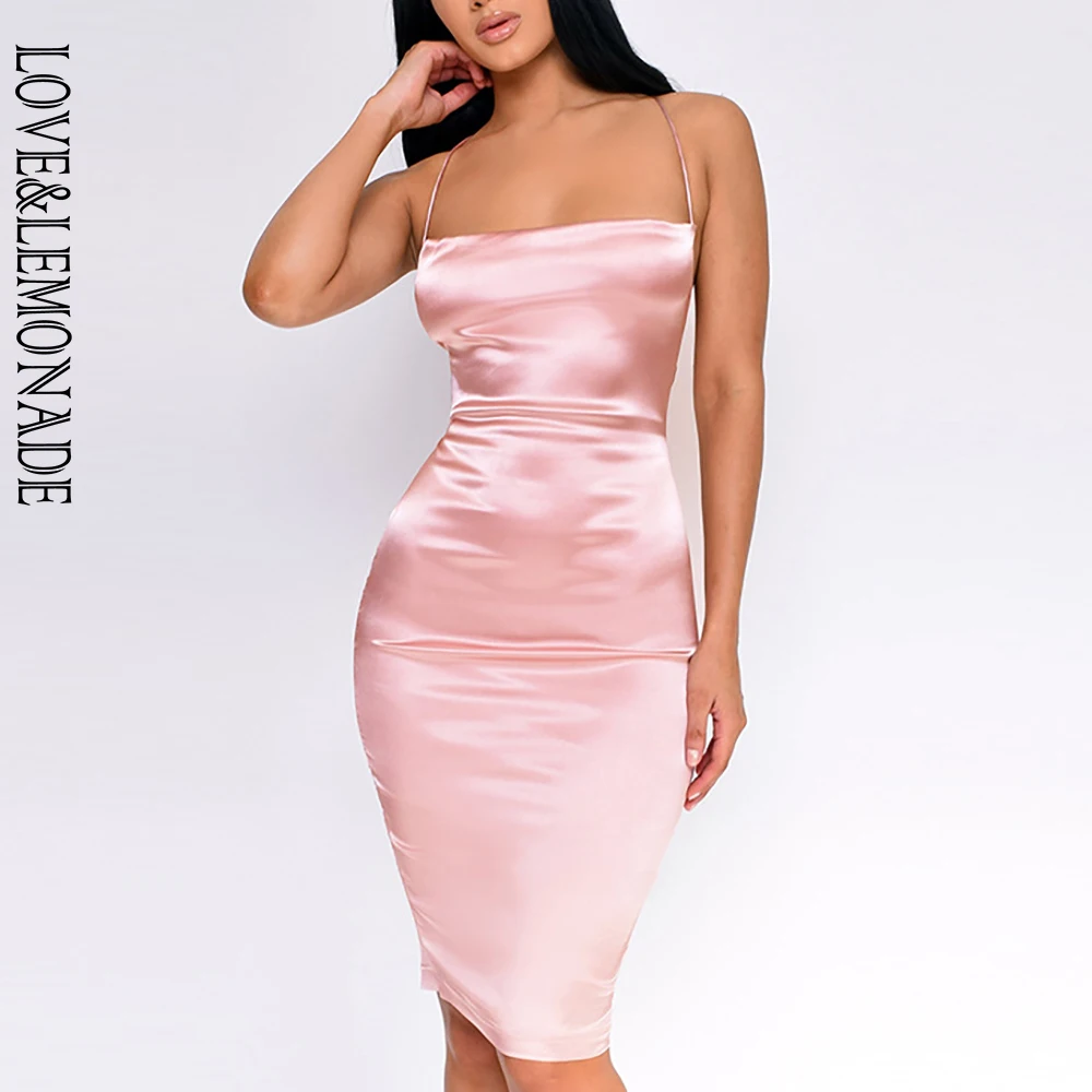 LOVE&LEMONADE Sexy Pink Sleeve Open Back Back Strap Reflective Artificial Silk Fabric Mini Dress LM90073
LOVE&LEMONADE Sexy Pink Sleeve Open Back Back Strap Reflective Artificial Silk Fabric Mini Dress LM90073