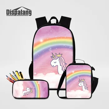 Dispalang Unicorn Rainbow Cartoon Backpack 3pcs/set Rucksack Children School Bookbag Portable Cooler Bag Pencil Case For Kids
Dispalang Unicorn Rainbow Cartoon Backpack 3pcs/set Rucksack Children School Bookbag Portable Cooler Bag Pencil Case For Kids