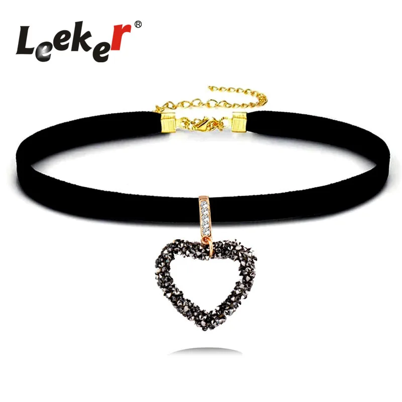 LEEKER Gothic Style Heart /Square Crystal Pendant Choker Necklace Black Leather Chain Vintage Jewelry Collares 2018 LK9
LEEKER Gothic Style Heart /Square Crystal Pendant Choker Necklace Black Leather Chain Vintage Jewelry Collares 2018 LK9